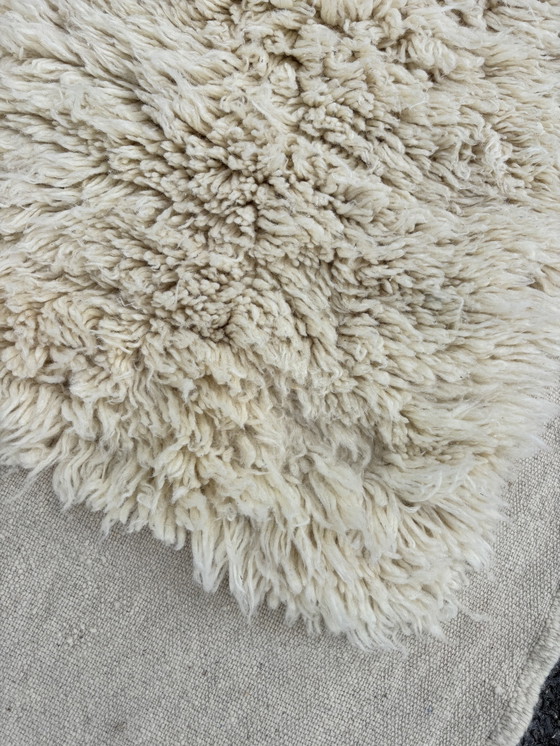 Image 1 of Modern White Moroccan Berber Rug 