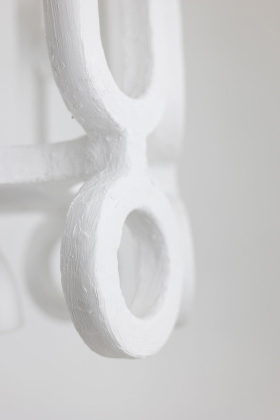 Image 1 of Farol de yeso con forma de ojo. Obra de artista de series cortas.