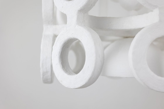 Image 1 of Farol de yeso con forma de ojo. Obra de artista de series cortas.