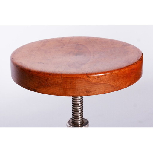 Vintage Bauhaus stool by Mücke Melder, Czechia 1930s