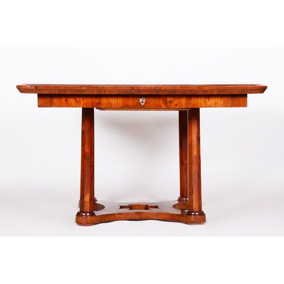 Image 1 of Vintage Biedermeier dining table in yew-tree, Austria 1830s