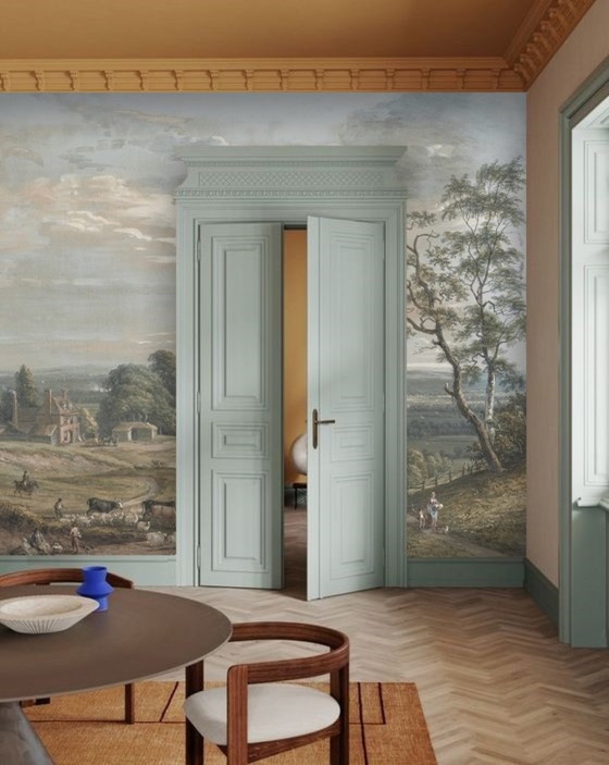 Image 1 of Rural Painting Wall Mural, Historical Landscape Wallpaper Peel And Stick