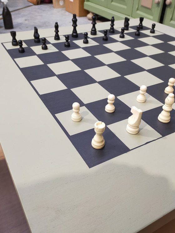 Image 1 of 2x Game table checkers & chess