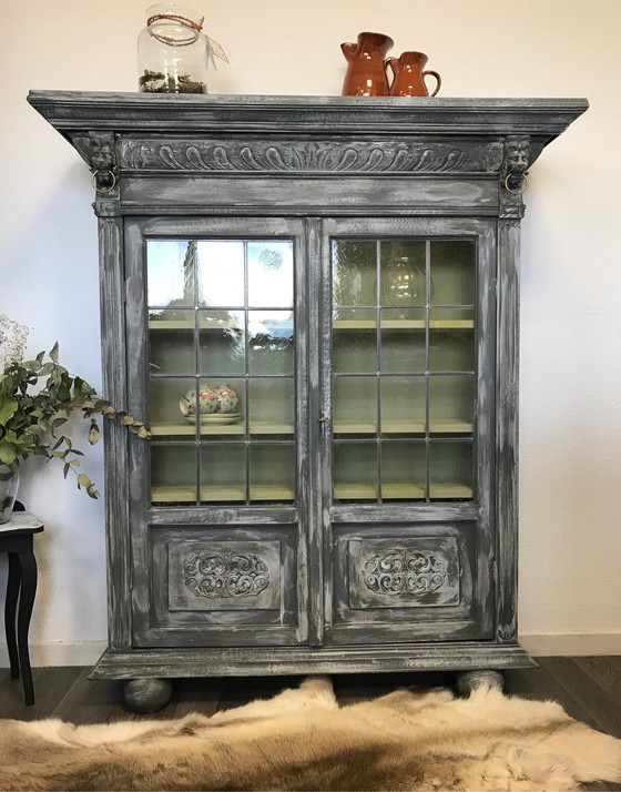 Image 1 of Unique handmade old display cabinet