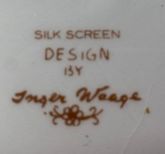 Image 1 of Stavanger Flint - Silk Screen Tile Tivoli Copenhagen - Design Inger Waage