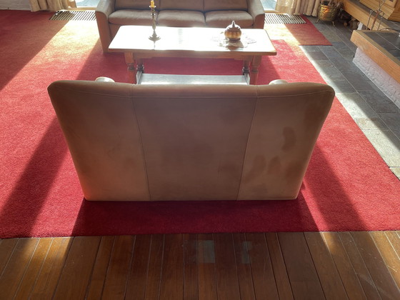 Image 1 of 2x Leolux sofa leather - Suede