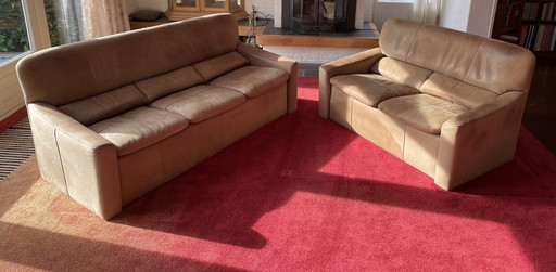 2x Leolux sofa leather - Suede