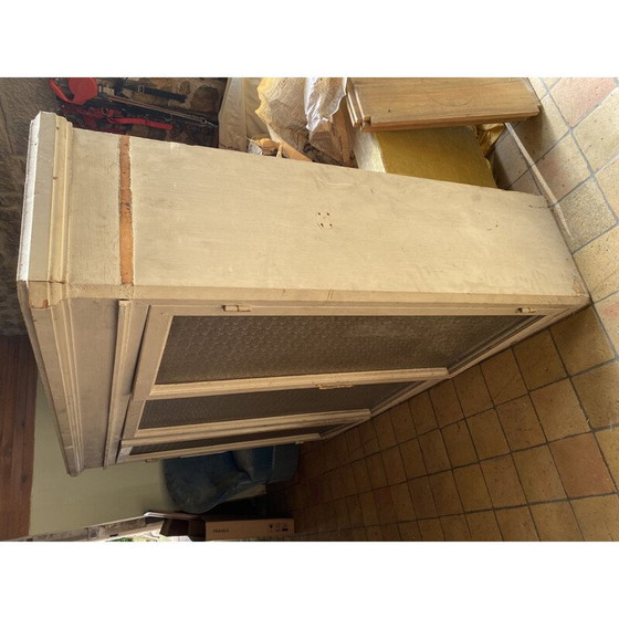 Image 1 of Credenza vintage con vetro cattedrale