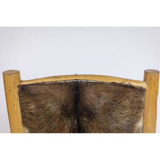 Image 1 of Vintage elm and goatskin armchair, 1970