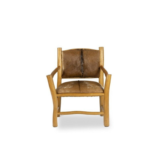 Image 1 of Vintage elm and goatskin armchair, 1970