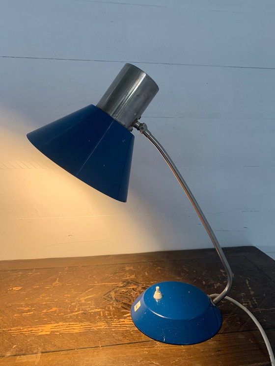 Image 1 of Rubik's cube desk lamp blue