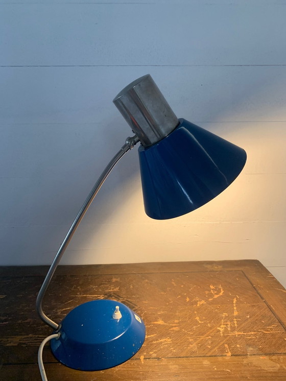 Image 1 of Rubik's cube desk lamp blue