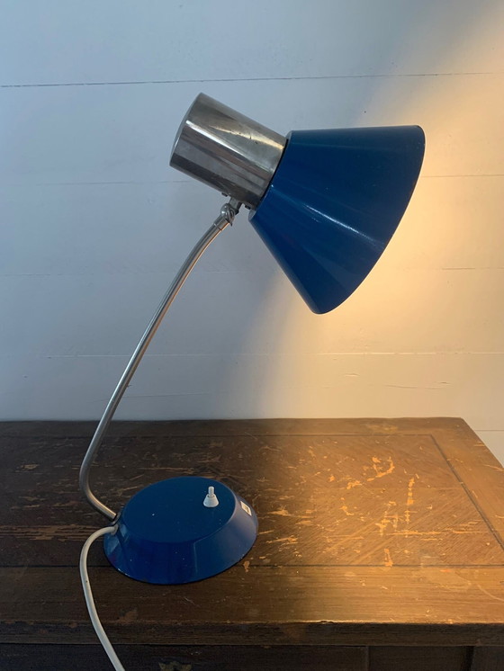 Image 1 of Rubik's cube desk lamp blue