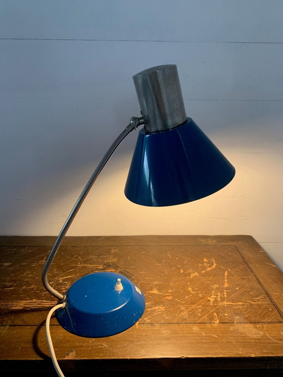 Image 1 of Rubik's cube desk lamp blue