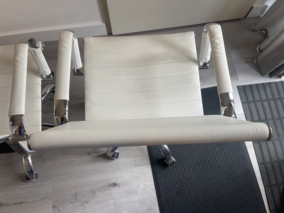 Image 1 of Two Luxury White Office Chairs