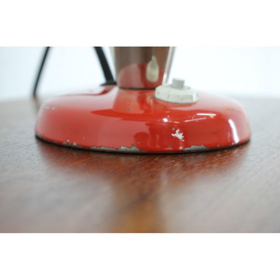 Image 1 of Lampada da tavolo vintage rossa Bauhaus, Cecoslovacchia 1930
