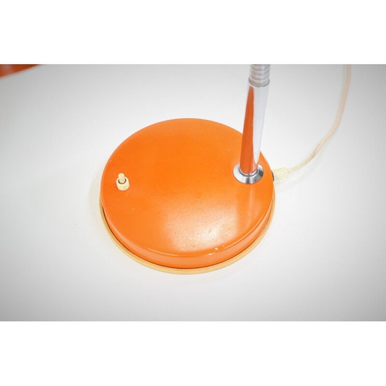 Image 1 of Vintage adjustable orange table lamp, Czechoslovakia 1970s