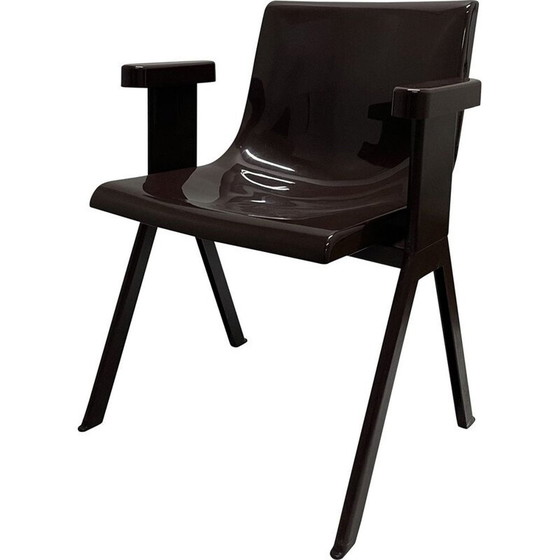 Image 1 of Vintage brown armchair by Ettore Sottsass for Olivetti Synthesis, 1970s