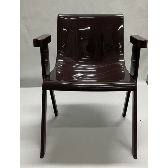 Image 1 of Vintage brown armchair by Ettore Sottsass for Olivetti Synthesis, 1970s