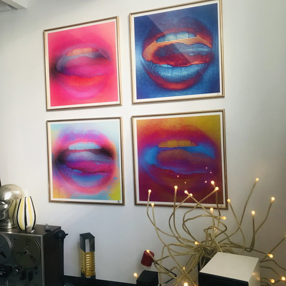 Image 1 of Labbra laser • Quadrittico • Numerico • Fotografia • Pop Art • 2020
