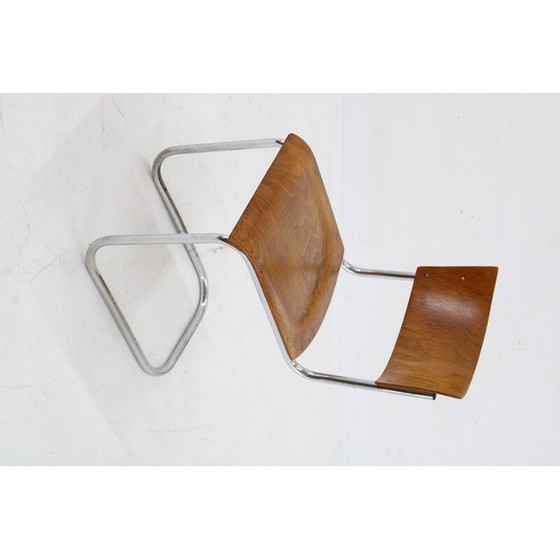 Image 1 of Vintage Bauhaus tubular armchair by Robert Slezak , Czechoslovakia 1930s