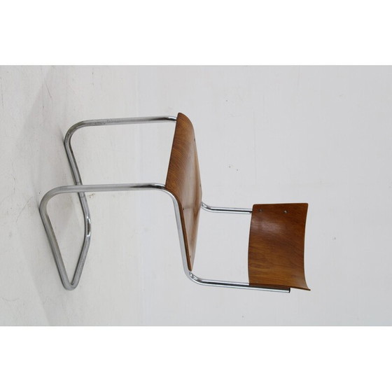 Image 1 of Vintage Bauhaus tubular armchair by Robert Slezak , Czechoslovakia 1930s