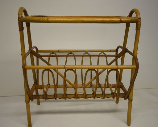 Bamboo magazine rack Tiki magazine rack 50s