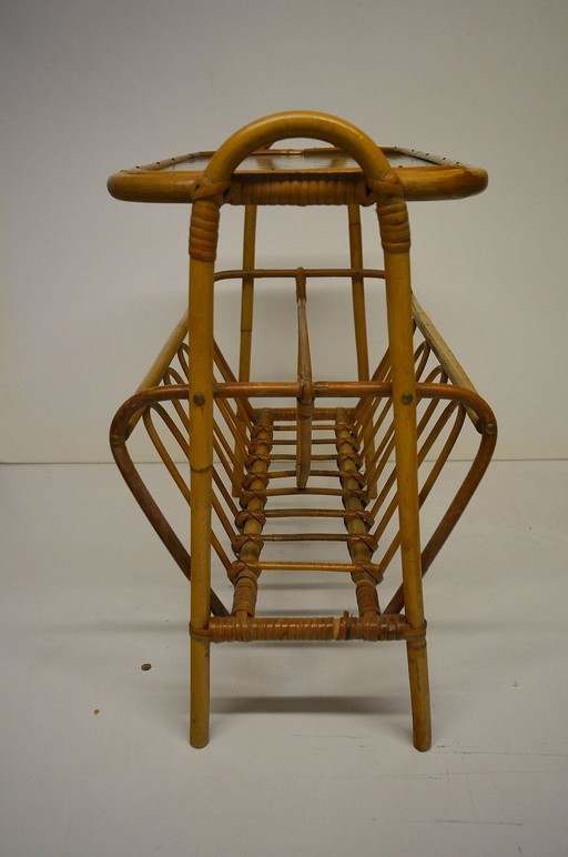 Bamboo magazine rack Tiki magazine rack 50s