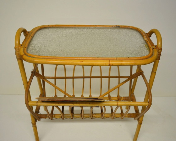 Image 1 of Bamboo magazine rack Tiki magazine rack 50s