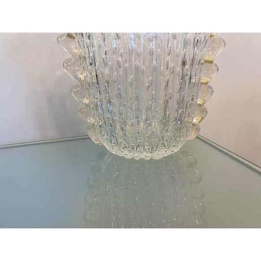 Jarrón contemporáneo de cristal de Murano multicolor hecho a mano