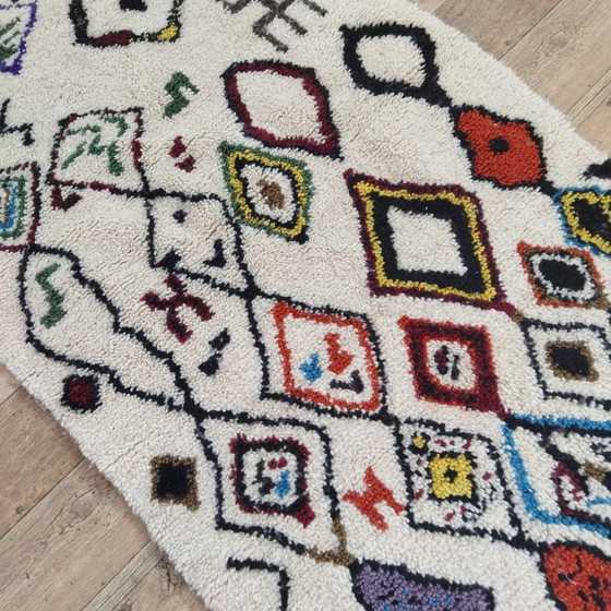 Image 1 of Authentieke Marokkaanse Berber Wol Tapijt - Authentic handmade Moroccan Berber rug