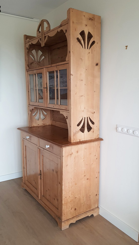 Image 1 of Vintage art nouveau sideboard solid pine