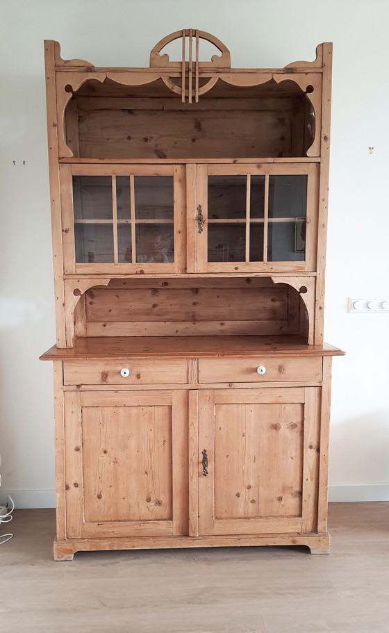 Image 1 of Vintage art nouveau sideboard solid pine