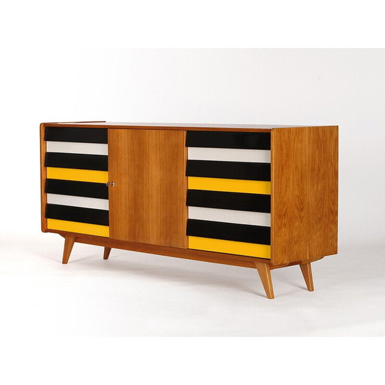 Image 1 of Vintage U 460 sideboard with wooden drawers by Jiri Jiroutek for Interier Praha, Czechoslovakia 1960s