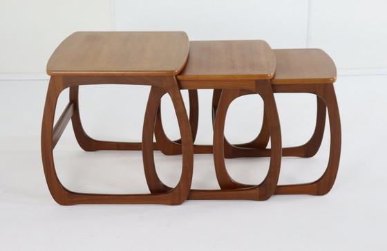 Image 1 of Set Of 3 Nathan Nesting Tables 'Umston' Vintage