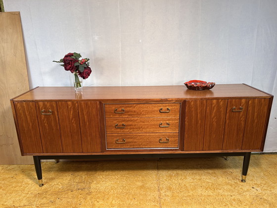 Image 1 of Mid-Century Retro Vintage Tola Wood Sideboard By G Plan E. Gomme 1950-1960 – Italian-Inspired Design 
