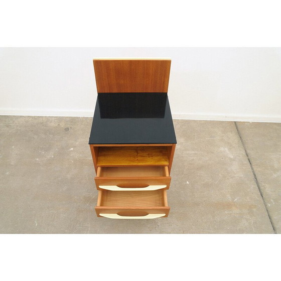 Image 1 of Vintage mahogany and beech bedside table by Mojmír Požár, Czechoslovakia 1960