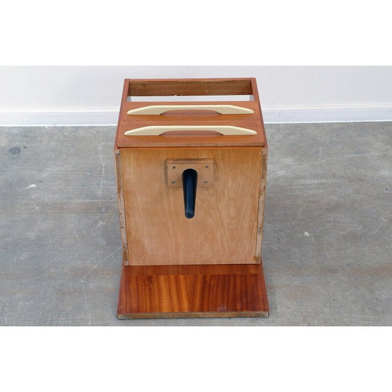 Image 1 of Vintage mahogany and beech bedside table by Mojmír Požár, Czechoslovakia 1960