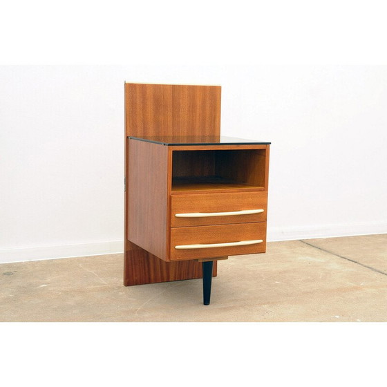 Image 1 of Vintage mahogany and beech bedside table by Mojmír Požár, Czechoslovakia 1960