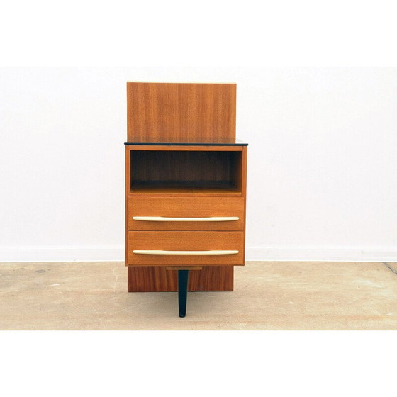 Image 1 of Vintage mahogany and beech bedside table by Mojmír Požár, Czechoslovakia 1960