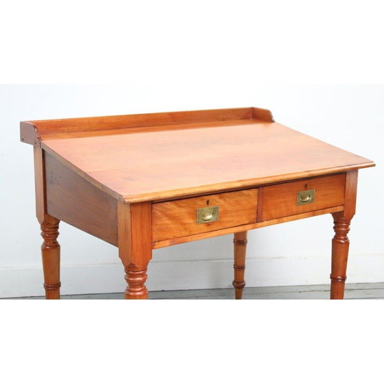 Image 1 of Vintage Artist Planners Desk with 2 Hinged Drawers