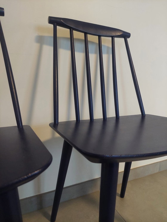 Image 1 of 2X Hay J77 Dining Table Chair Deep Blue