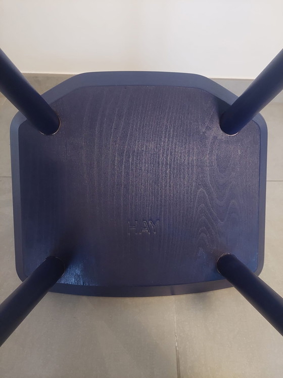 Image 1 of 2X Hay J77 Dining Table Chair Deep Blue