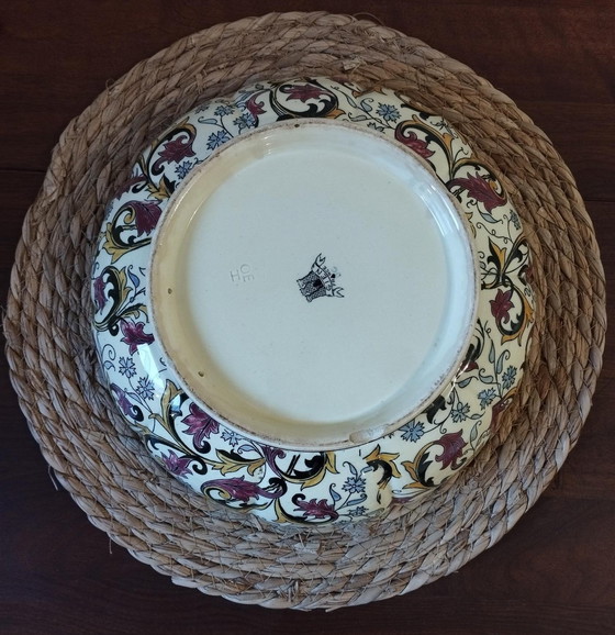 Image 1 of Gran plato antiguo de la Fábrica de Loza de Gien: Francisco I Decoración