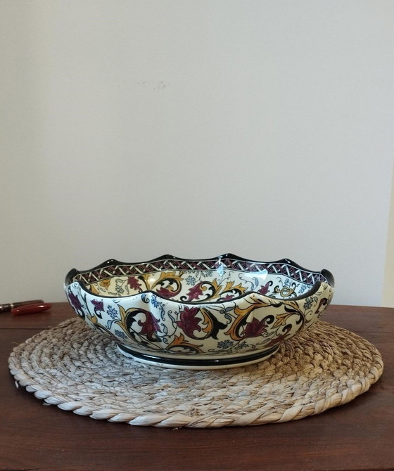 Image 1 of Gran plato antiguo de la Fábrica de Loza de Gien: Francisco I Decoración