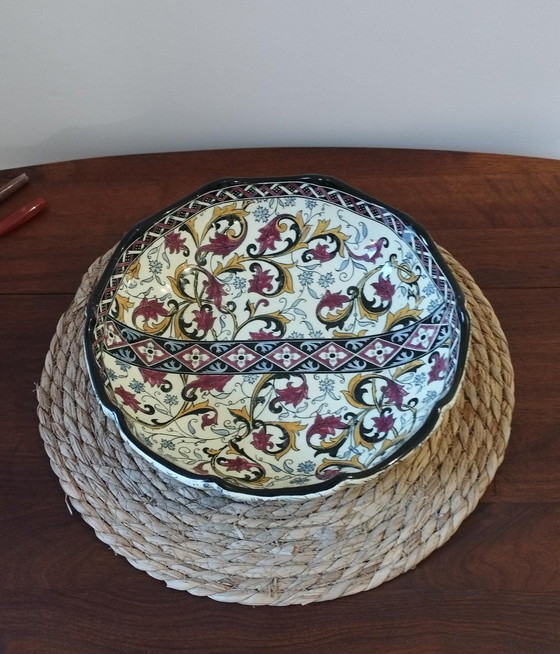 Image 1 of Gran plato antiguo de la Fábrica de Loza de Gien: Francisco I Decoración