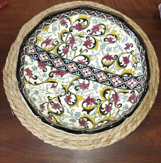 Image 1 of Gran plato antiguo de la Fábrica de Loza de Gien: Francisco I Decoración