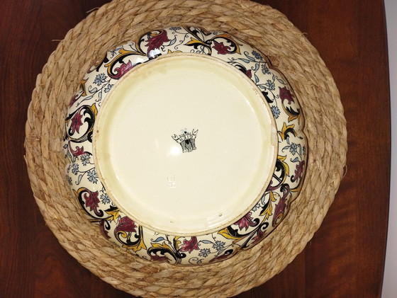 Image 1 of Gran plato antiguo de la Fábrica de Loza de Gien: Francisco I Decoración