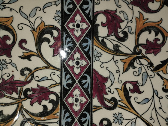 Image 1 of Gran plato antiguo de la Fábrica de Loza de Gien: Francisco I Decoración