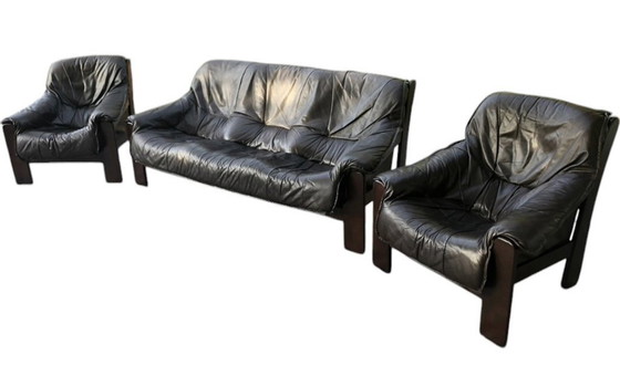 Image 1 of Lafer Percifal Style Sofa And Armchairs 1960-70